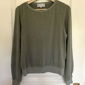Wildfox Baggy Beach Jumper Crewneck in Green Sage Color